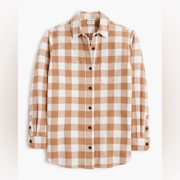 J. CREW Flannel Button Front Shacket *NEW* - Picture 1 of 14